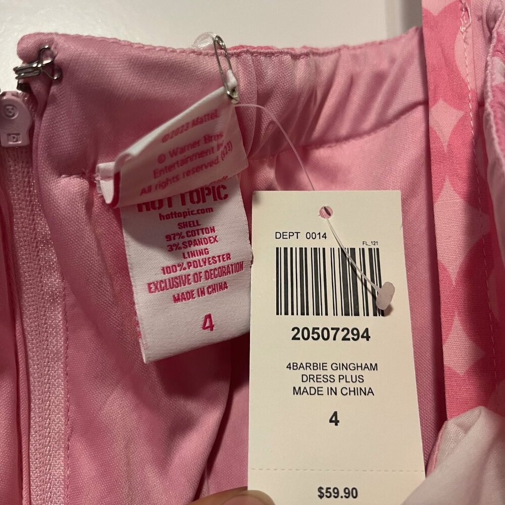 Hot Topic Barbie Heart Retro Sweetheart Dress Plus Size 4/4X NWT - Picture 6 of 6